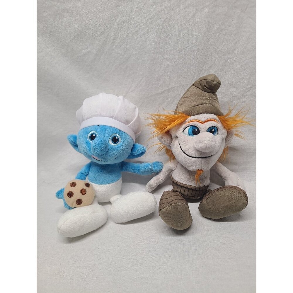 The Smurfs HACKUS And Baker Smurf Plush Lot Of 2